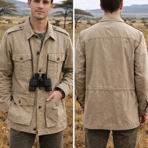 Vintage Banana Republic Safari Jacket | 100% Cotton | 4-Pocket Utility | Classic
